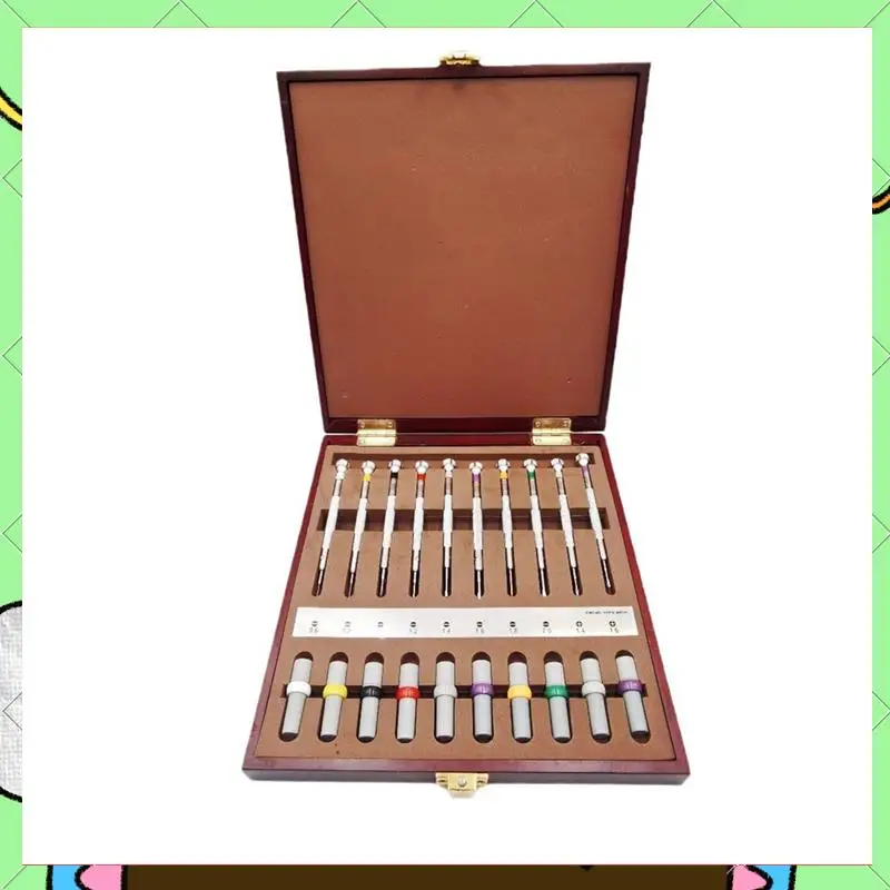 

10PCS Watch Repair Screwdrivers With Weight Sleeves In Wooden Box-BAAQ
