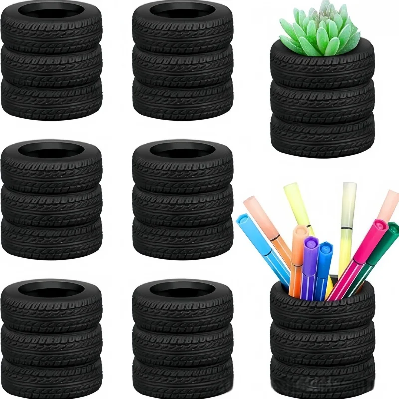 Creative Tire Styling Office Supplies Desktop Multifunctional Storage Pen Holder Makeup Brush Holder Decoration Ornaments