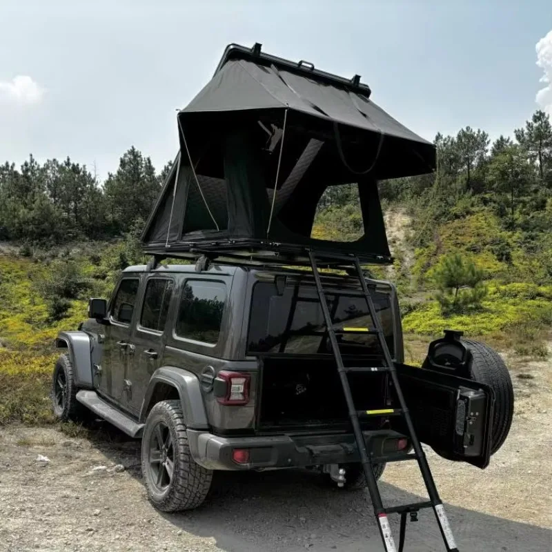 STLF LZS Wild Cloud 4WD Light Weight Aluminum Triangle Car Roof Top Tent with Awning Automatic Hard Shell Waterproof for Outdoor