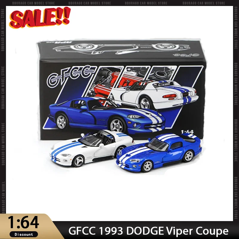 GFCC 1:64 1993 دودج فايبر كوبيه رودستر لعبة معدنيّة تحصيل نموذج سيارة لعيد الميلاد APA 2025 معرض طبعة محدودة