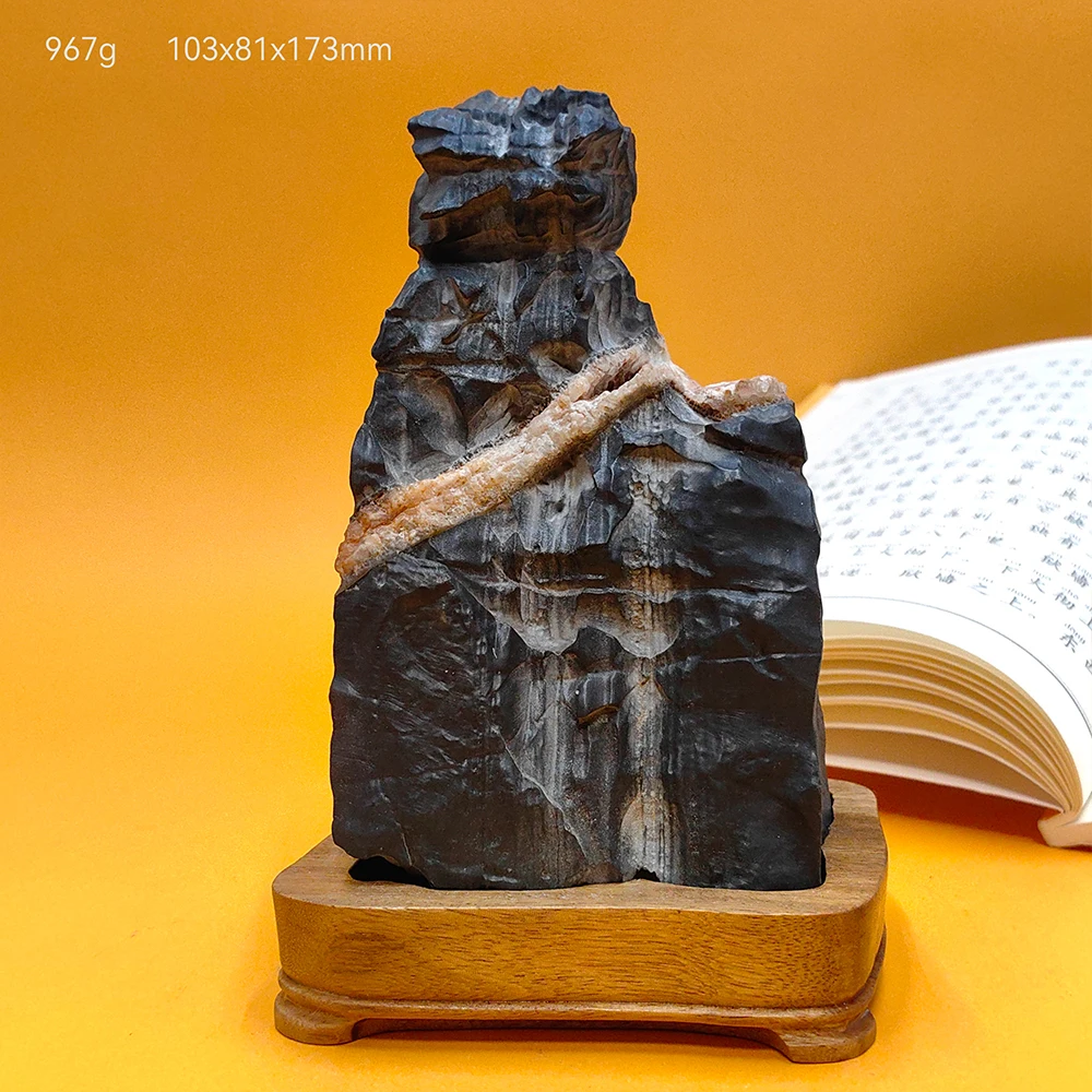 

MTBUY Office Decoration Suiseki Stone Sculpture Stone Collection Asian Natural Stone Cadeau Homme Rough Stone Mountain Rock