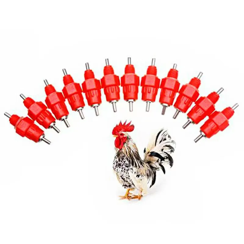 

5/10/15 Pcs Automatic Chicken Water Nipple Poultry Drinking Water 360 Degree Stainless Steel Hen Poultry Feeder Duck