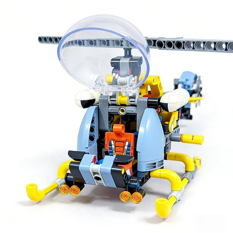 ตัวต่อเฮลิคอปเตอร์ MOC 364 ชิ้น แบบจำลองทางเทคนิค ประกอบเอง ของเล่นสร้างสรรค์ DIY ของขวัญคริสต์มาส ไอเดียของเล่นเสริมพัฒนาการ