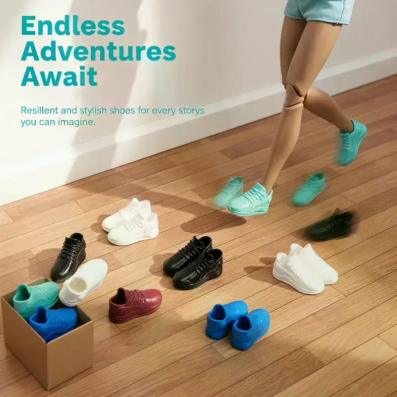 1/6 Male Doll Stylish Shoes Plastic Boots Multi-Use for Diverse Outfits and Displays