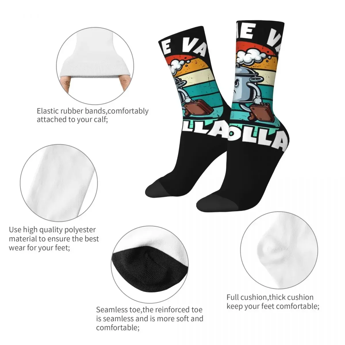 Funny Se Me Va La Olla Design Theme Cozy Socks Stuff All Seasons Funny Spanish Jokes Warm Crew Socks Breathable