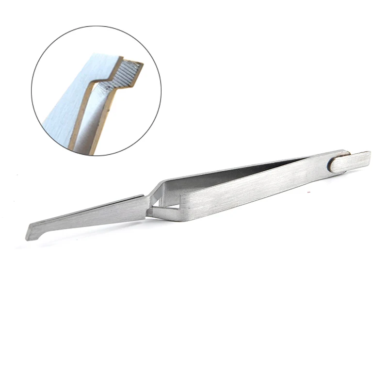 Dental Bracket Tweezers Orthodontic Reverse Action Serrated Dentistry Instruments Dental Tools