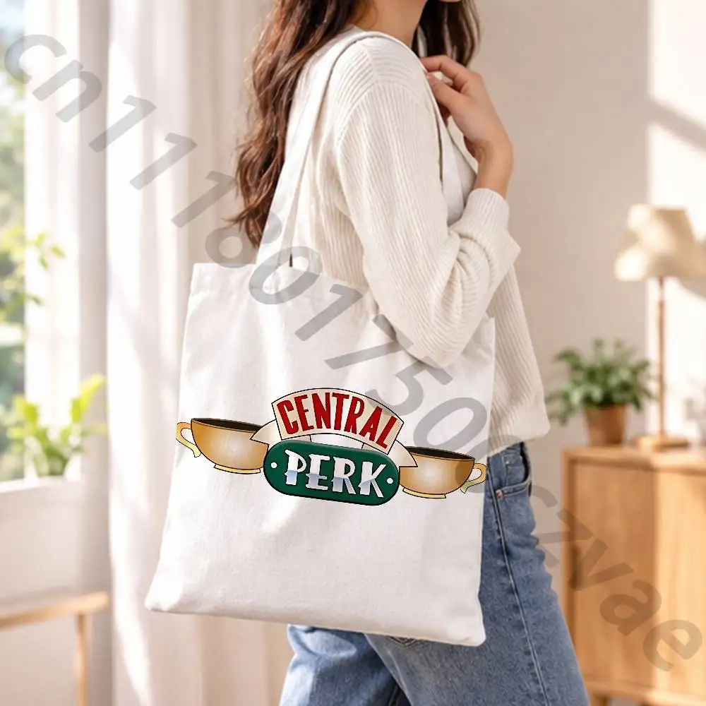 TV Series Friends Reusable Fashionable Backpack Multifunctional Handbag Canvas Shopping Bag