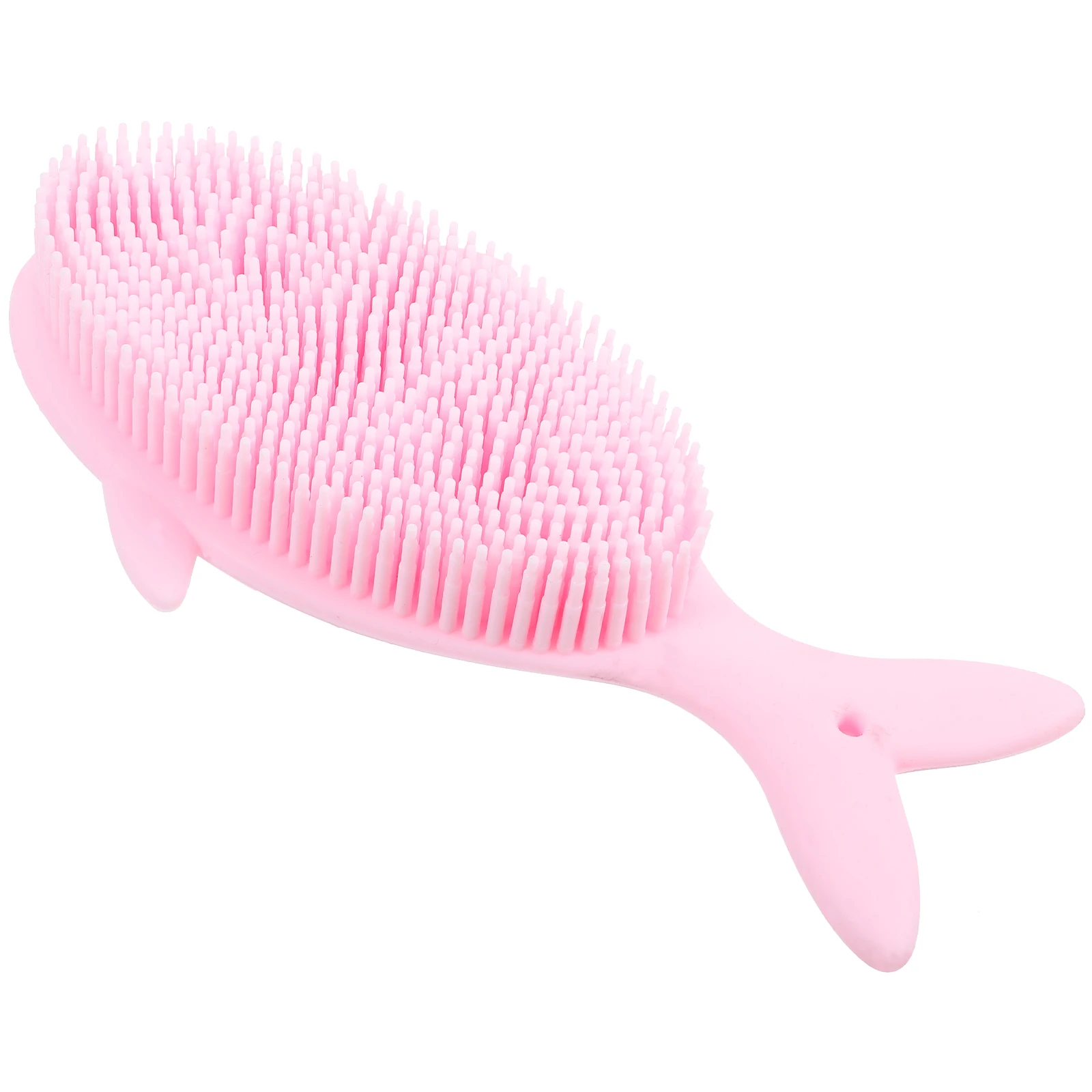 

Whale Shaped Baby Bath Brush Soft Silicone Hair Gentle Cleansing Pink Newborn Tool For Infant Body Clean