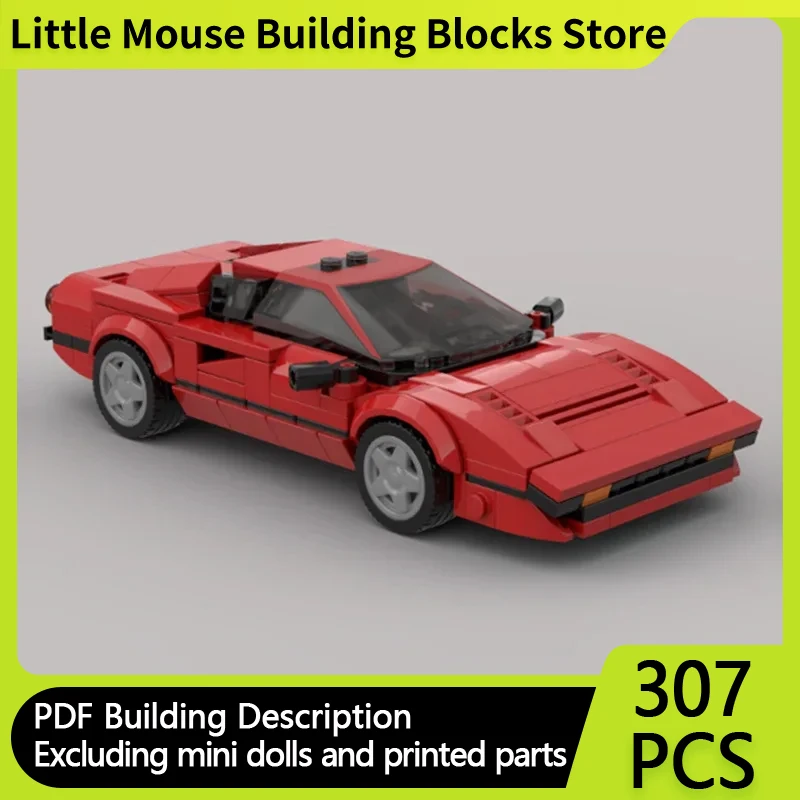 

Модель Speed Champion MOC, строительные кирпичи 308 GTB, верхний уровень, спортивный автомобиль, модульная технология, подарки, детский костюм, игрушка, праздник, сборка