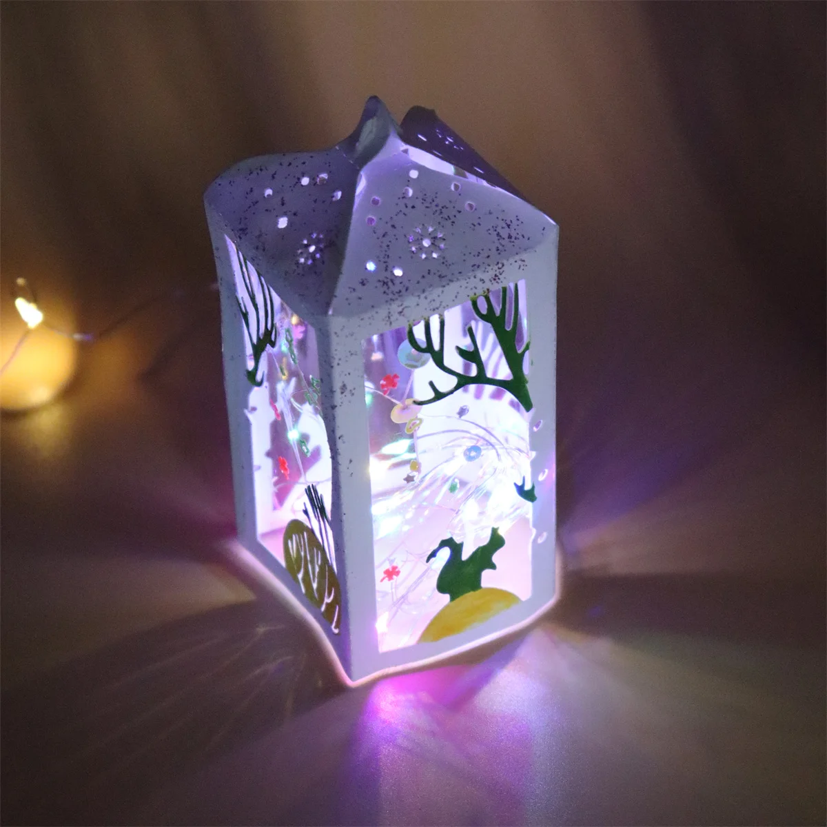 Christmas Elk Snowman Light Box Knife mold Scrapbooking Paper Album Card Making Handbook Crafts Cutting Dies 2024 Nowości