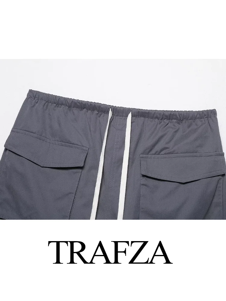 

HH Women Elegant Zipper Long Sleeve Hooded Jacket+Loose Drawstring Elastic Waist Pocket Work Culottes Solid Shorts Suit