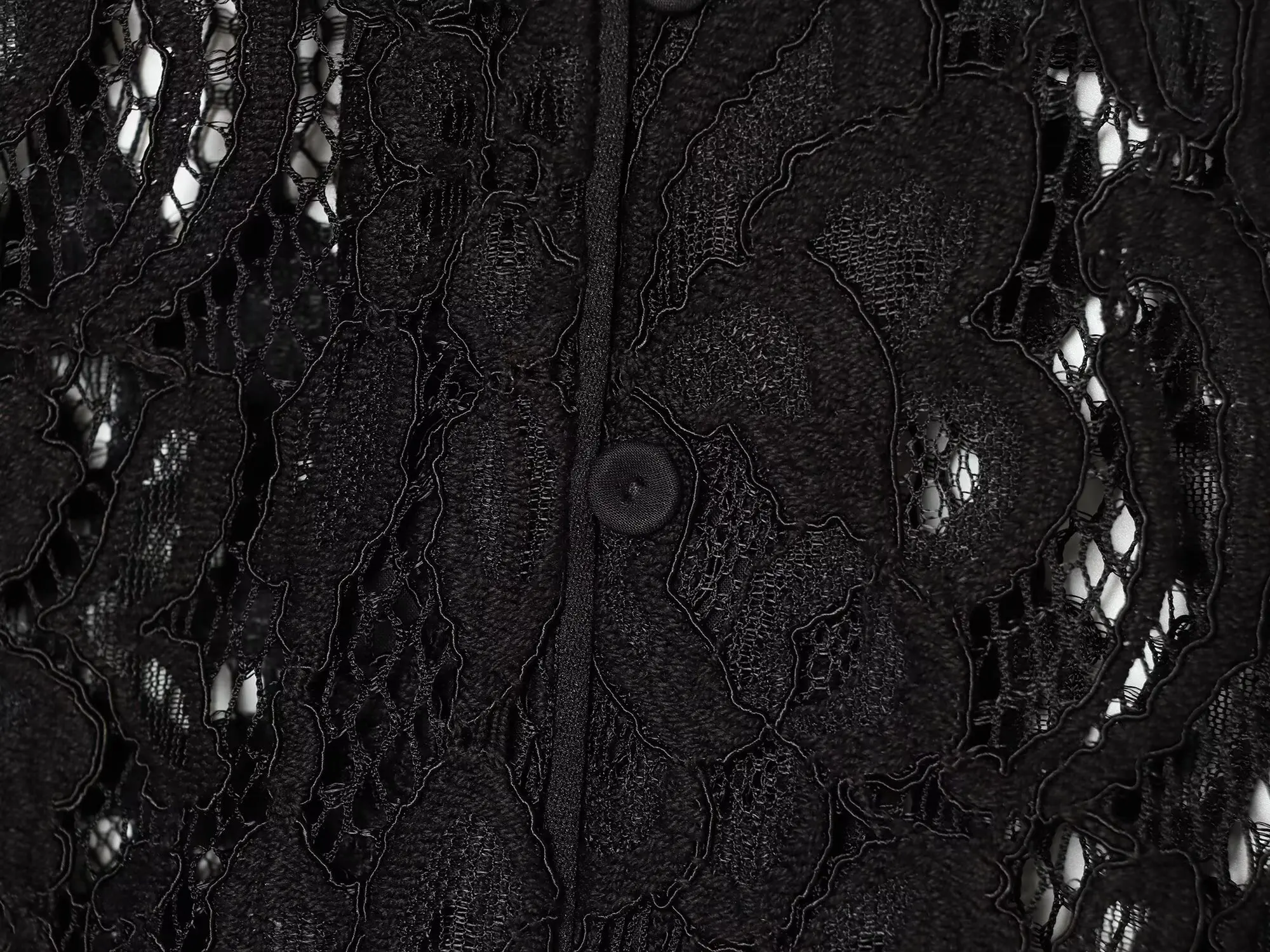 TFMLN Herbst Damen Spitzen-Puffärmel Kurze Jacke Sexy Ausgeschnittener Hochgeschnittener Schlanker Anzug Mantel Elegantes Romantisches Damen-Outfit – Detail 6