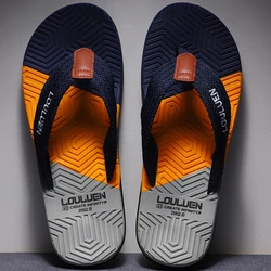 Men's Casual Flip Flops Summer Korean Style Outoor Beach Slippers Colorblock Light Non-slip Plus Size Sandals Pantufa Masculina