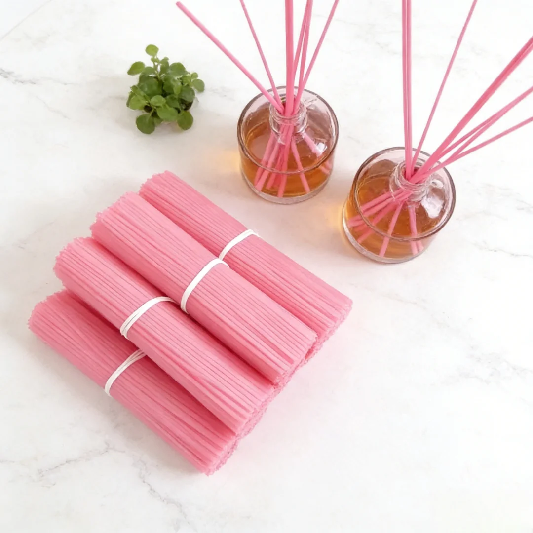 12/24/48pcs Pink Aromatherapy Stick Essential Oil Diffusion Stick Suitable for Home Decoration and Indoor Aromatherapy0.3 * 20cm