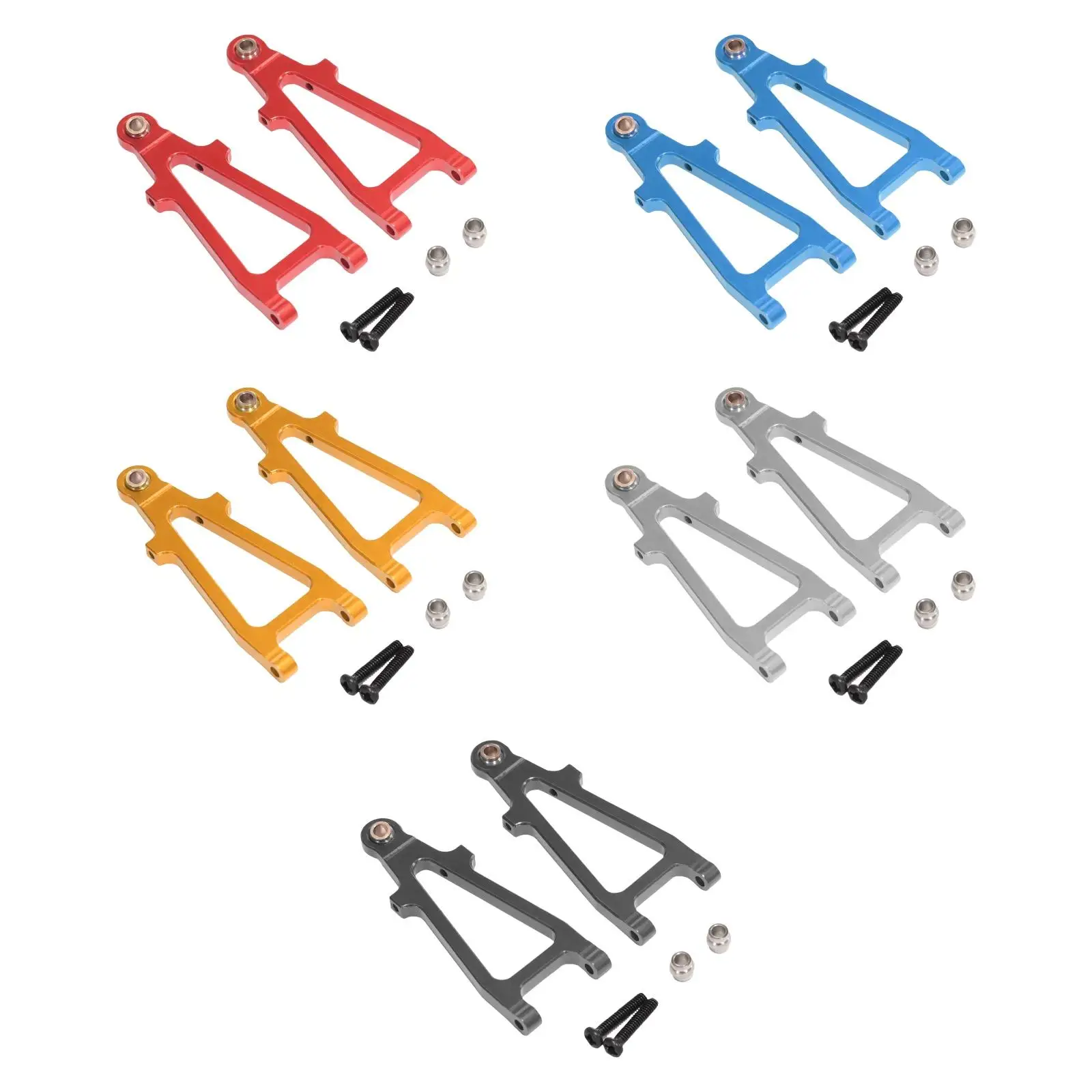 2x piezas de repuesto de brazos oscilantes inferiores delanteros de coche RC escala 1:20 resistente fácil