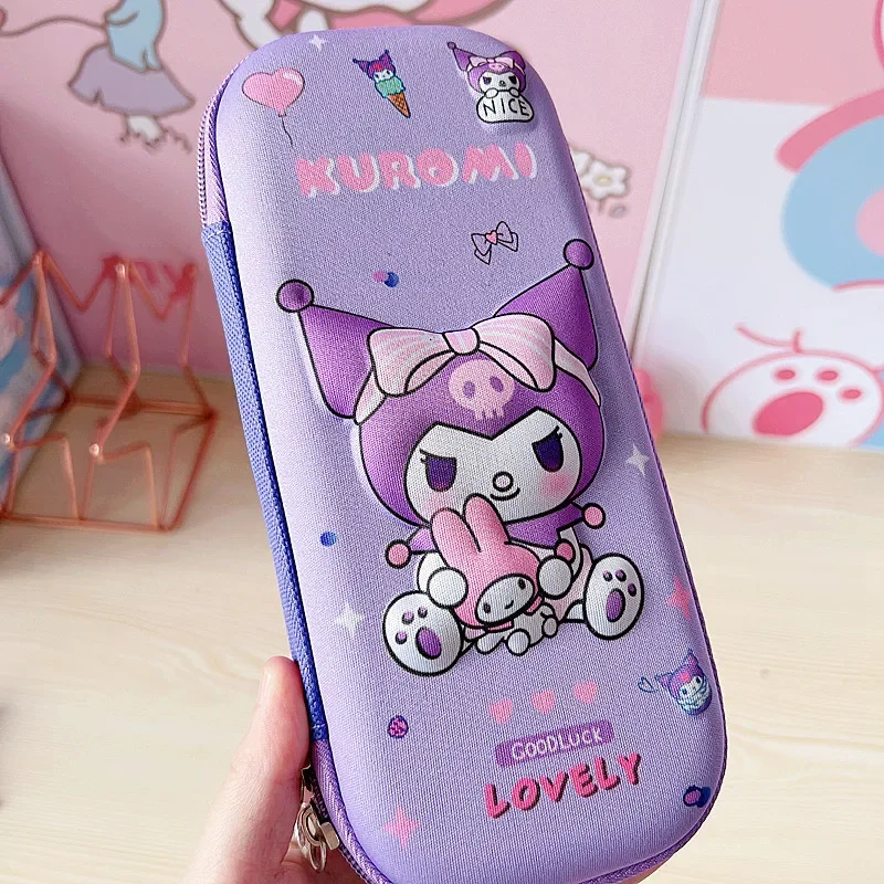 Sanrio Series Student Pencil Box Large Capacity Creative Cartoon Colored 3d Pencil Case Storage Stationery Student Supplies Gift image 4