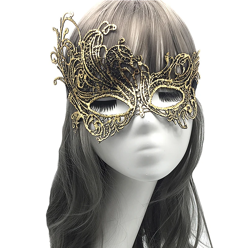 Halloween Halbmaske Luxus-Maskerade Damenkleid Weihnachtsfeier Cosplay Dekoration Augenmaske Nachtclub Spitzenmaske – Detail 8