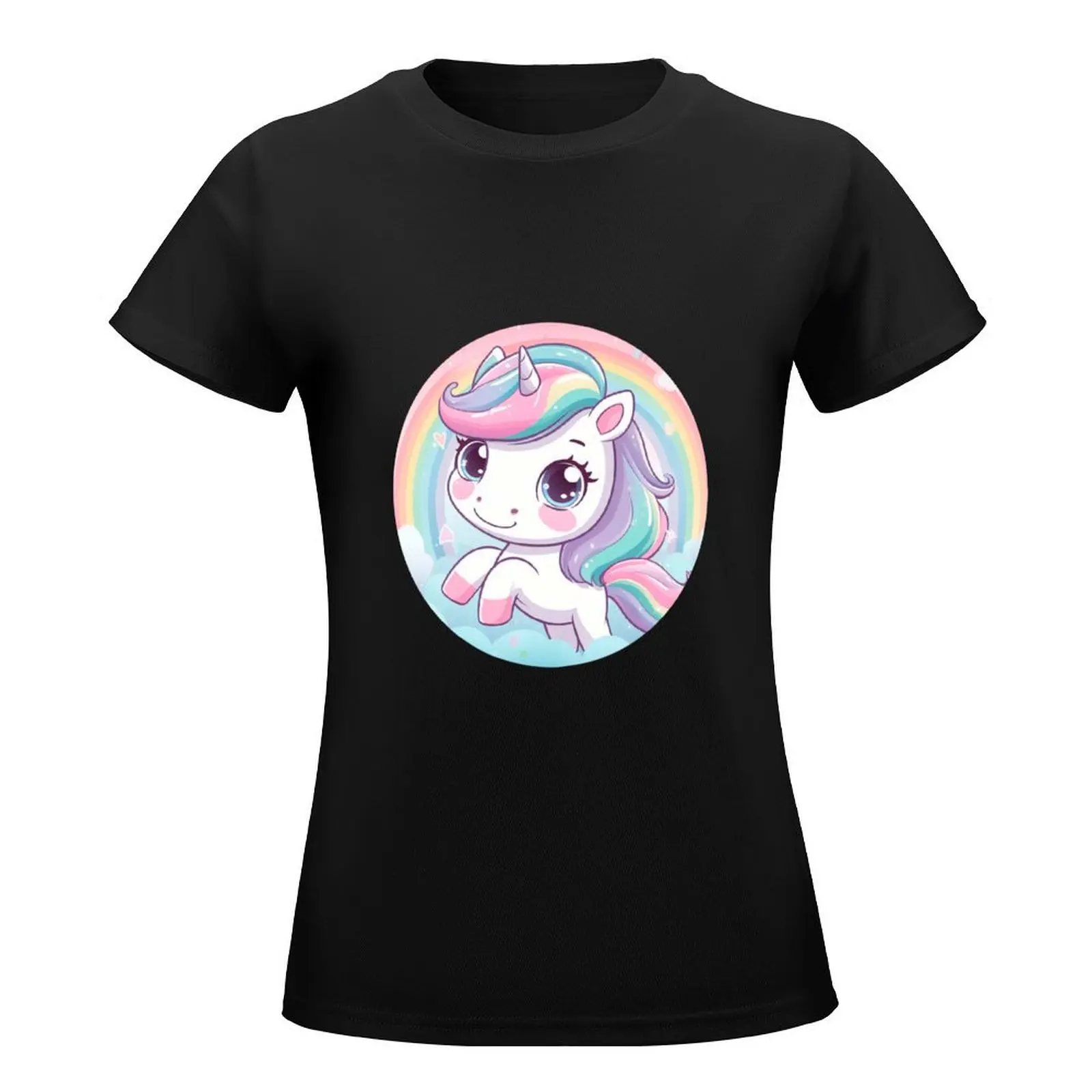 Cute Unicorn T-Shirt tees funny tops Women t-shirts