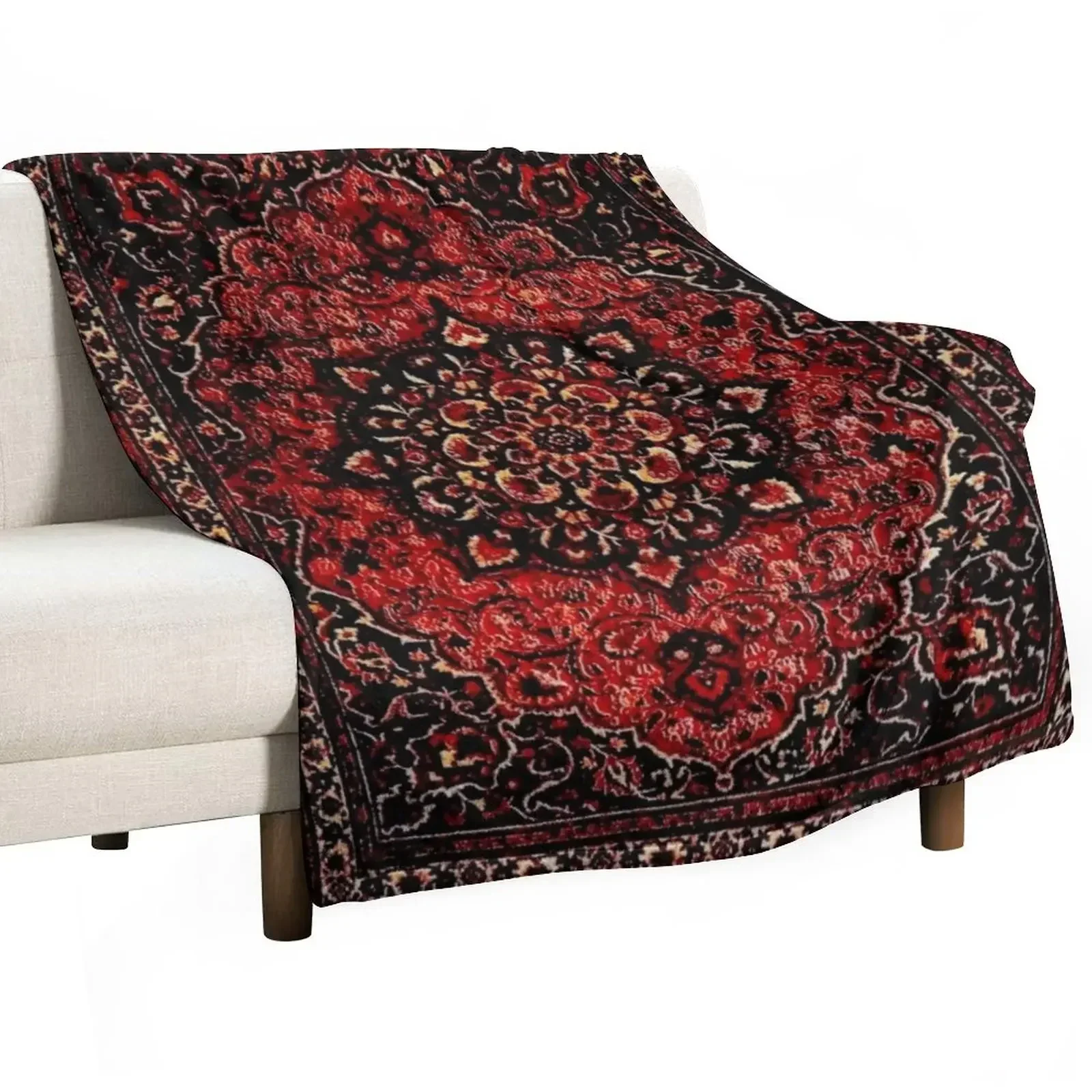 

Persian carpet look in rose Throw Blanket Sleeping Bag Winter beds Blankets