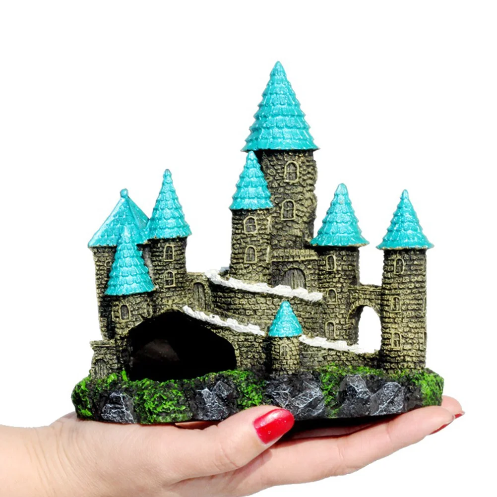 

Decorative Aquarium Ornament Fish Tank Accessory Resin Castle Cartoon Decorations