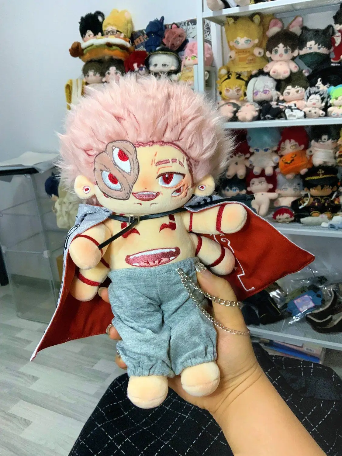 20cm Game Jujutsu Kaisen Ryomen Sukuna Doll Cosplay Cartoon Soft Body Change Clothes Pillow Xmas Gift