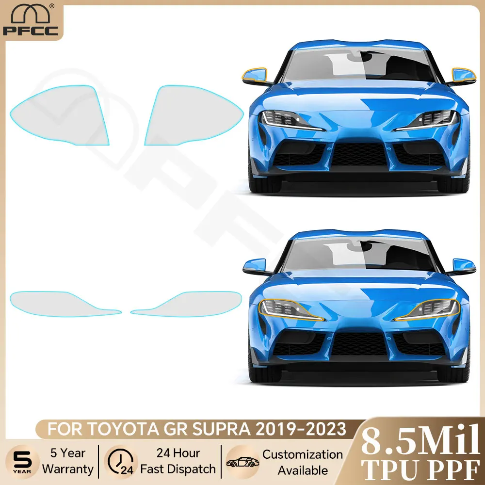 

For Toyota GR SUPRA 2019-2023 Pre-cut PPF Kit Car Headlight Rearview TPU Paint Protection Film Clear Bra Anti-scratch Resistant