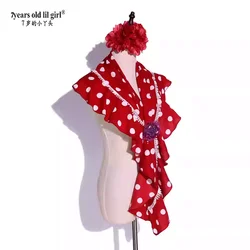 7yearsoldlilgirl Dance Dress Flamenco Boutique Printed Polka Dot Scarf BK421