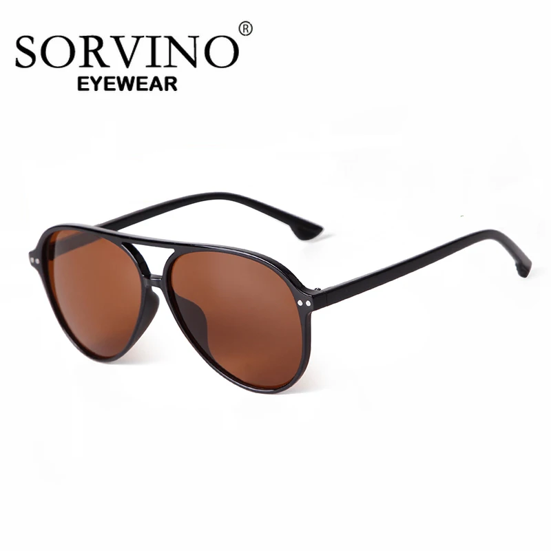 SORVINO 2024 Vintage Retro Pilot Sunglasses Women Men UV400 Gradient Blue Lens Leopard Sun Glasses For Ladies