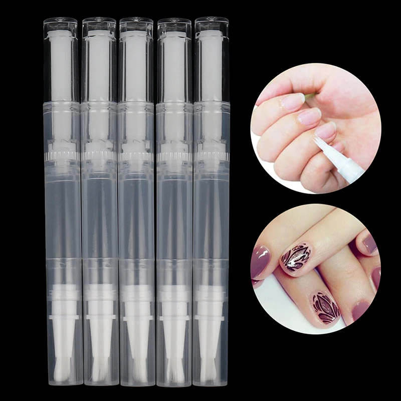【5 Stück 3ML Nagelpflegeöl-Leerflaschen mit Pinselapplikator Nagelwerkzeuge】