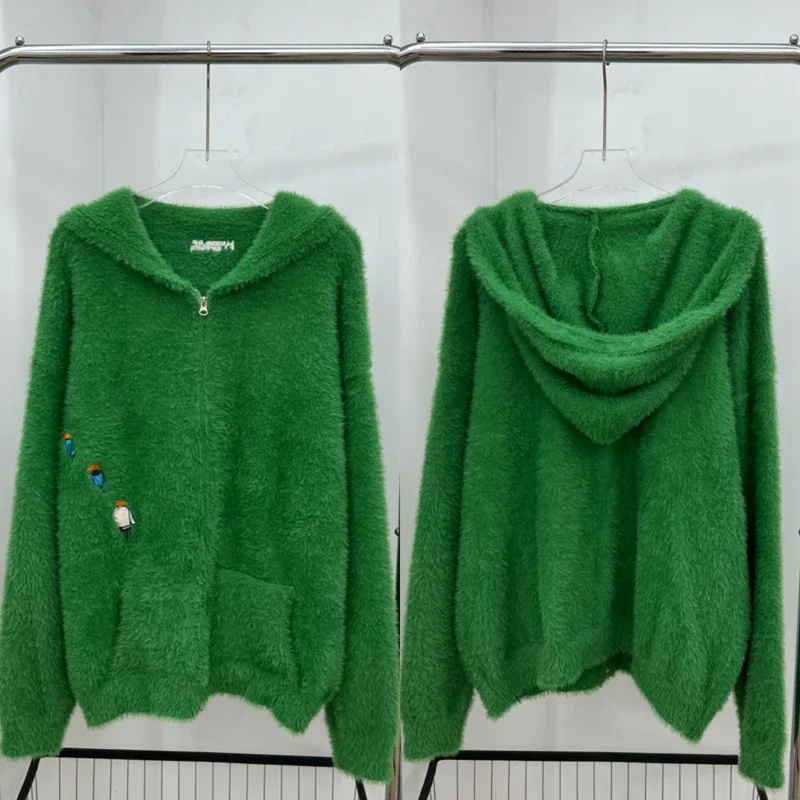 New Arrivals Street Hip Hop House of Errors Sweater High Quality Daily Casual Couple Oversized Hooded Knitted Coat