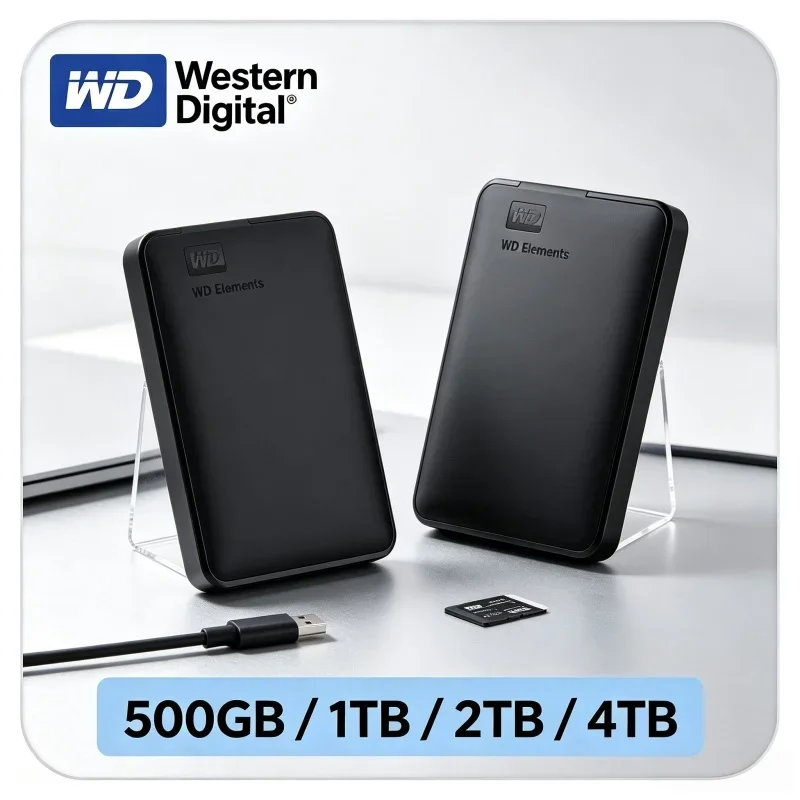WD Western Digital Mobile Hard Disk 2.5" Large-capacity Mechanical External HDD USB3.0 Hard Drive 1TB 2TB 4TB 5TB 6TB