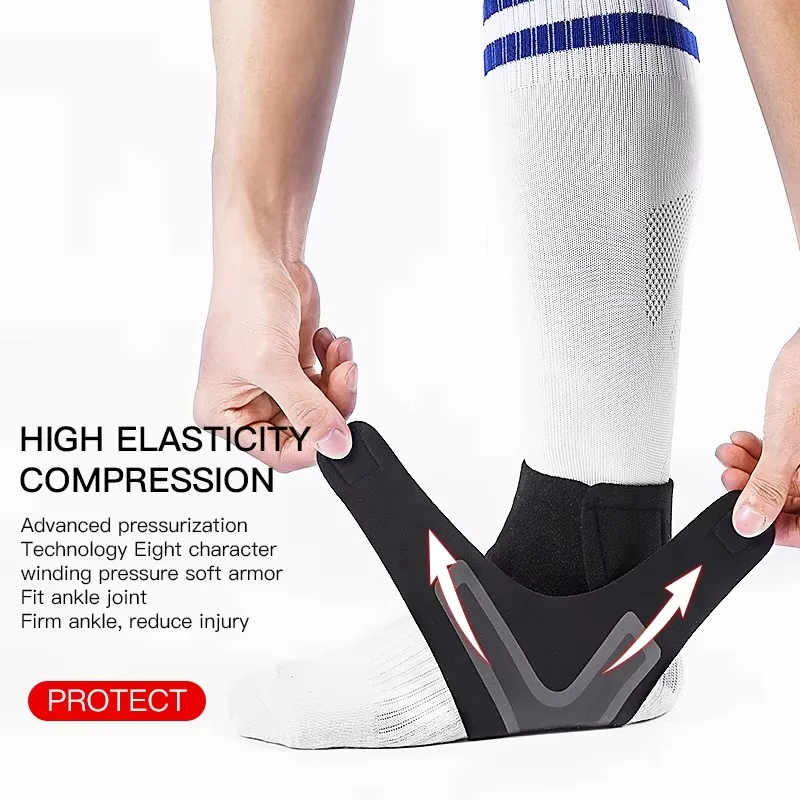 1PC Adjustable Ankle Support Pad Elastic Breathable Sports Fitness Safety Anti-Spinning Pressure Support Ankle Sleeve Prevention