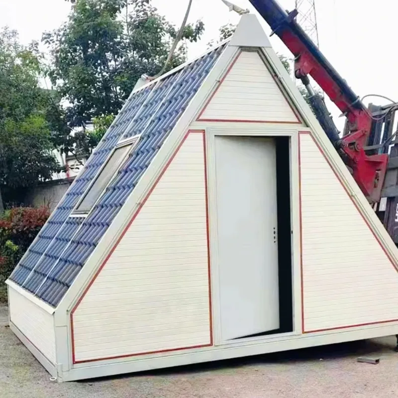 YG Customized Quick Assembly Triangular Temporary Competitive Price Affordable Container Fold Homes Tiny Resort Chalet Container