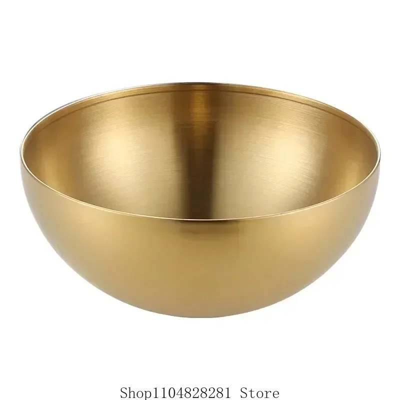 Нержавеющая сталь, золотая и серебряная салатница, рисовая лапша, миска для лапши Lamian, кухонная посуда, контейнер для еды