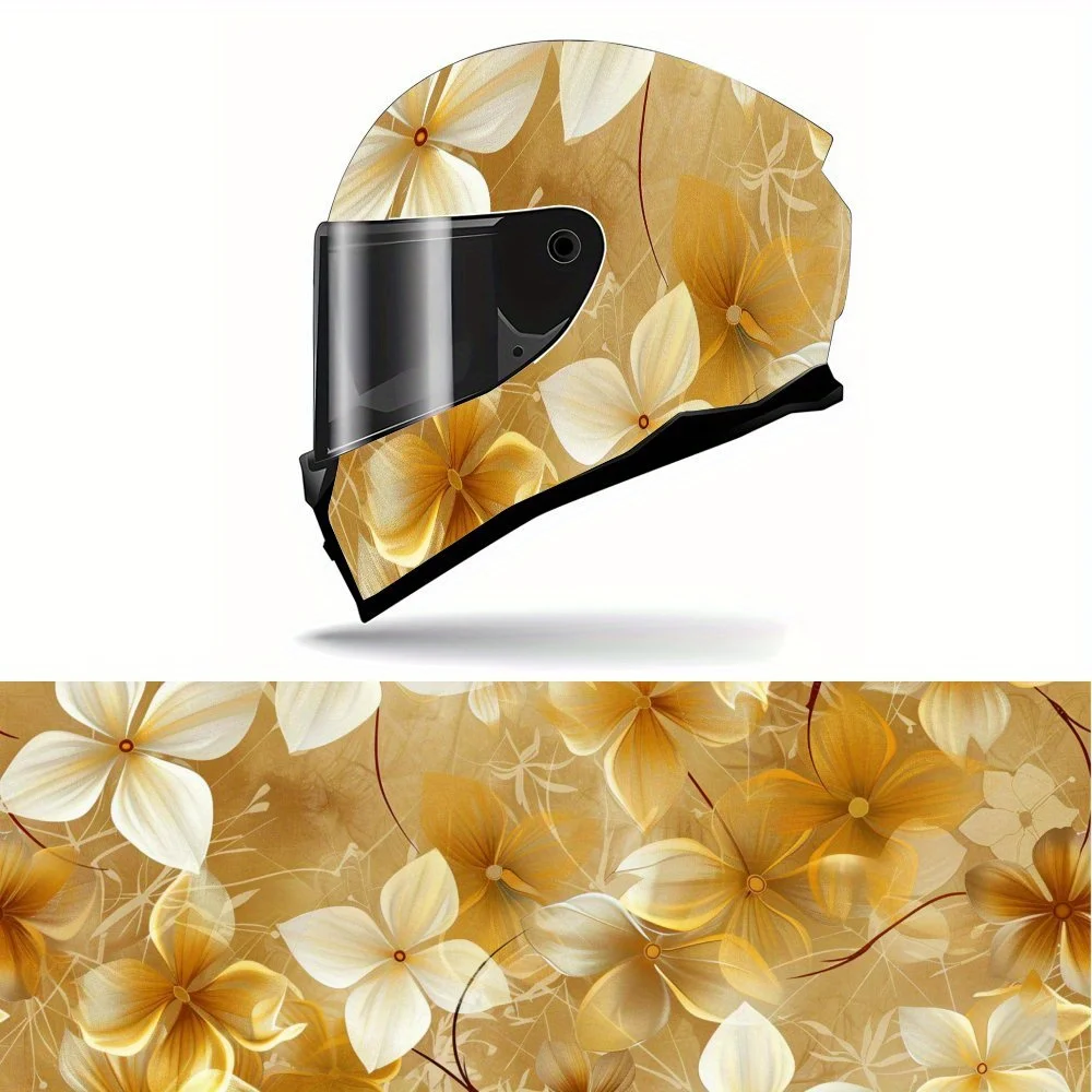 

Наклейки на шлем с желтыми цветами на все лицо — прочный и водонепроницаемый ПВХ, самоклеящийся мотоциклетный гоночный шлем, эстетический St