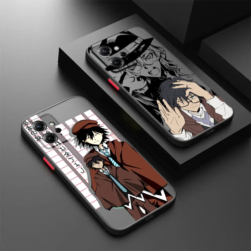 

B-Bungo S-Stray Dogs Anime Cool Frosted Translucent For Redmi 8 8A 9A 9C 9AT 9 9T 10X 10A 10C 10 11A 12C 12 13C 5G Soft