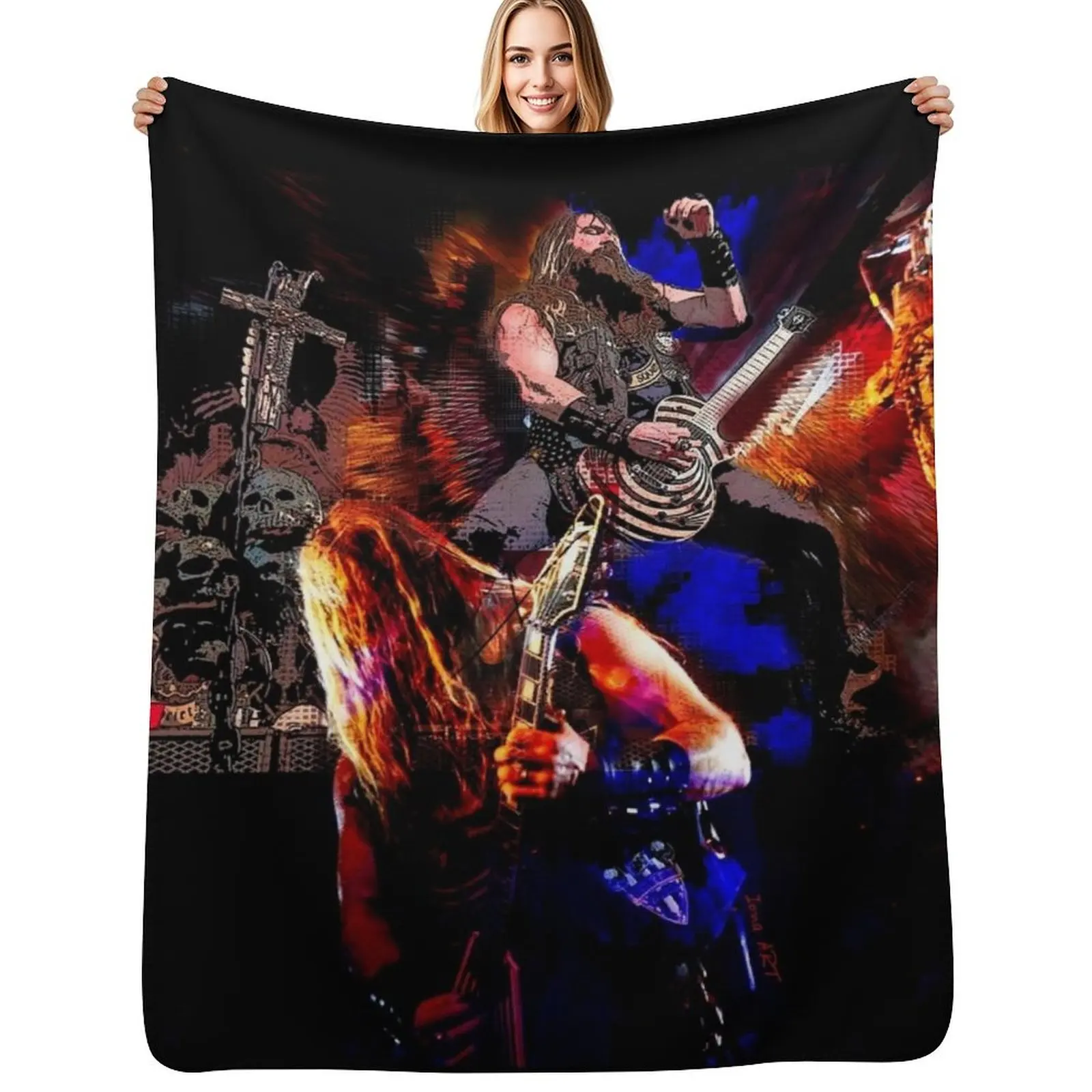 

Zakk you rock! - digital paint by Iona Art Digital Throw Blanket Bed Fashionable blankets ands Custom Giant Sofa Blankets