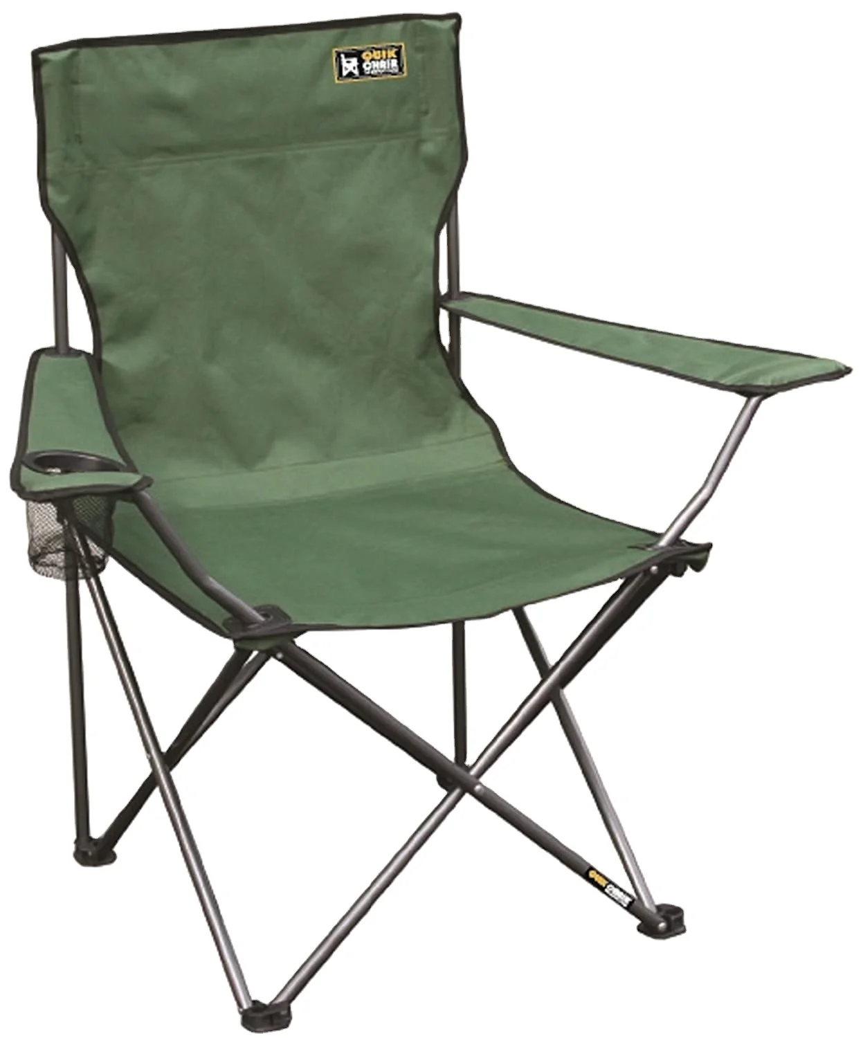 Full Back Quad Chair for Outdoor and Camping with Cooler and Cup Holder Carry Bag Included Supports Middle Blue