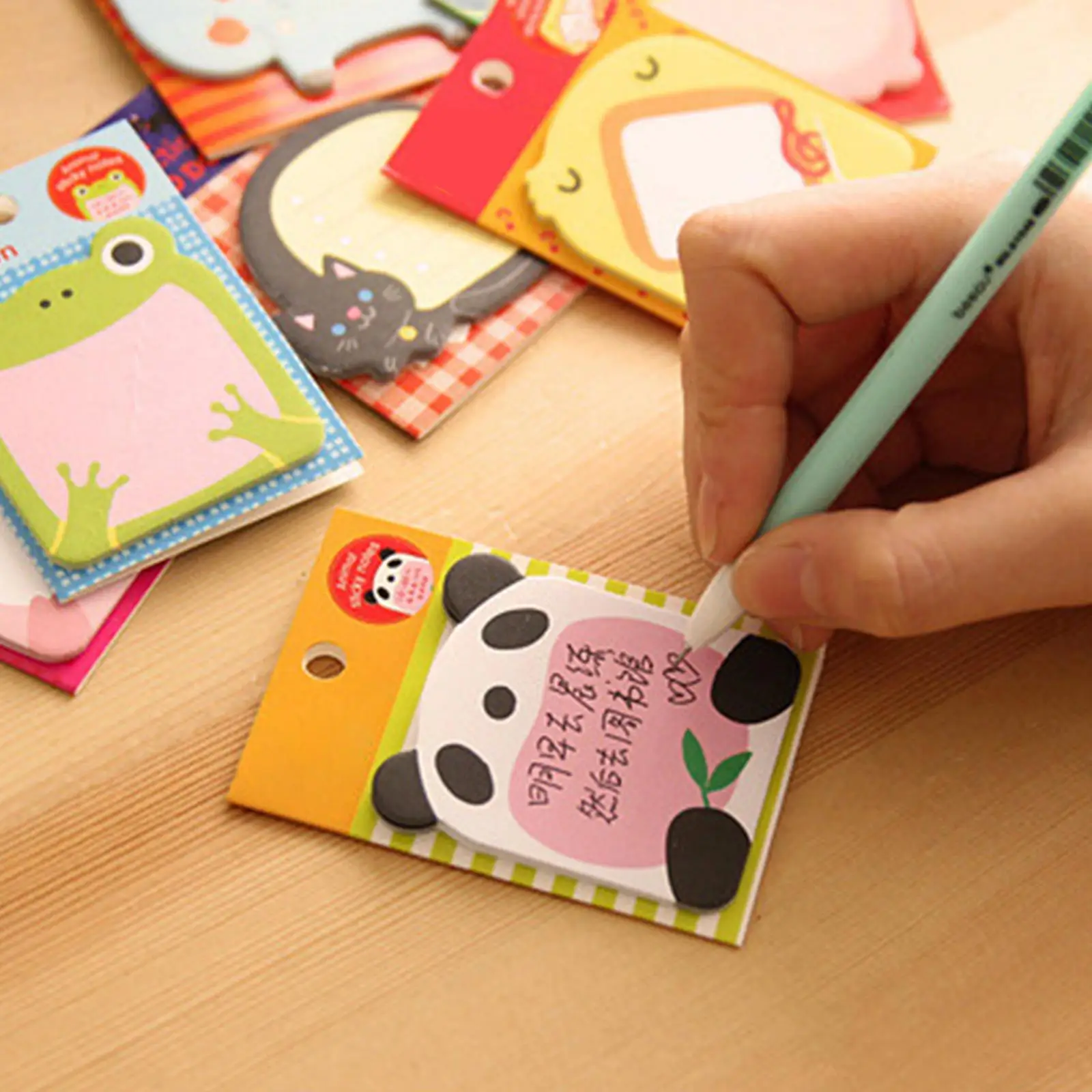 Koreańskie artykuły papiernicze Kawaii kot kreskówkowy karteczka samoprzylepna Post Pad Marker It Note Planner naklejki śliczne artykuły biurowe