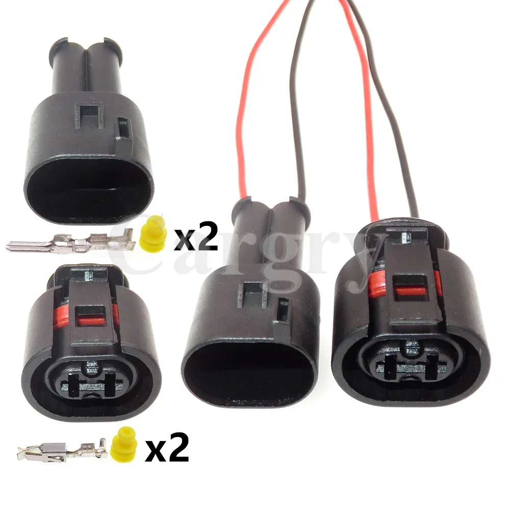 1 Set 2P 357973332 357973202 6N0927997A Auto ABS Pump Front Wheel Sensor Wire Connector AC Assembly Car Replacement Socket Parts