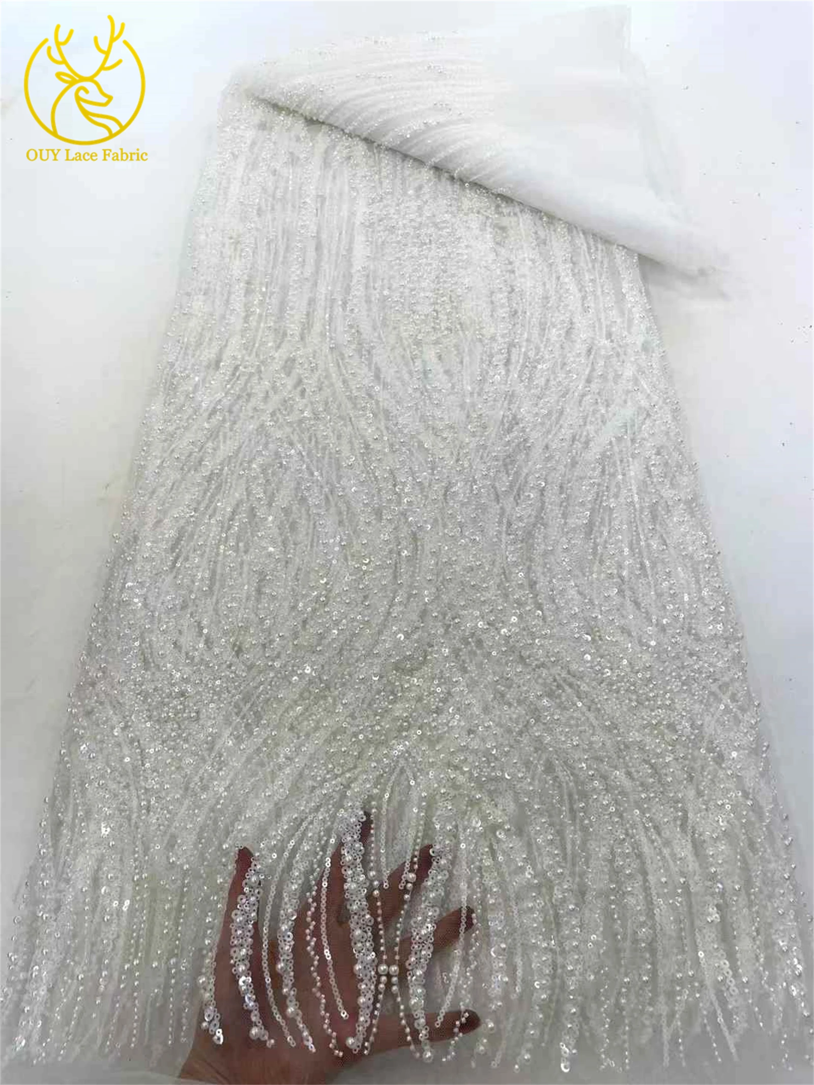 فاخر الأفريقي مطرز أقمشة الدانتيل 2025 الفرنسية الترتر تول أقمشة الدانتيل العريس المطرزة النيجيري النسيج الزفاف الخياطة 5 ياردة