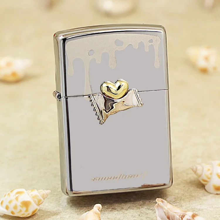 

Genuine Zippo Candy Sweetheart oil lighter copper windproof cigarette Kerosene lighters Gift With anti-counterfeiting code