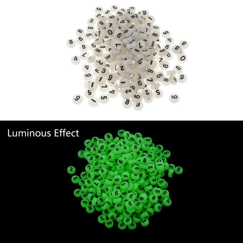 U4LF Round Letter Beads Acrylic Number Beads for Jewelry Making DIY Kits