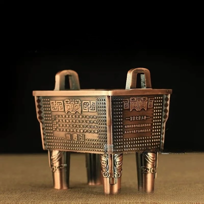Copper Tripod Gathering Treasure Dragon Tripod Square Tripods Treasure Tripod Ornament Tripods Incense Burner Incense Insertion