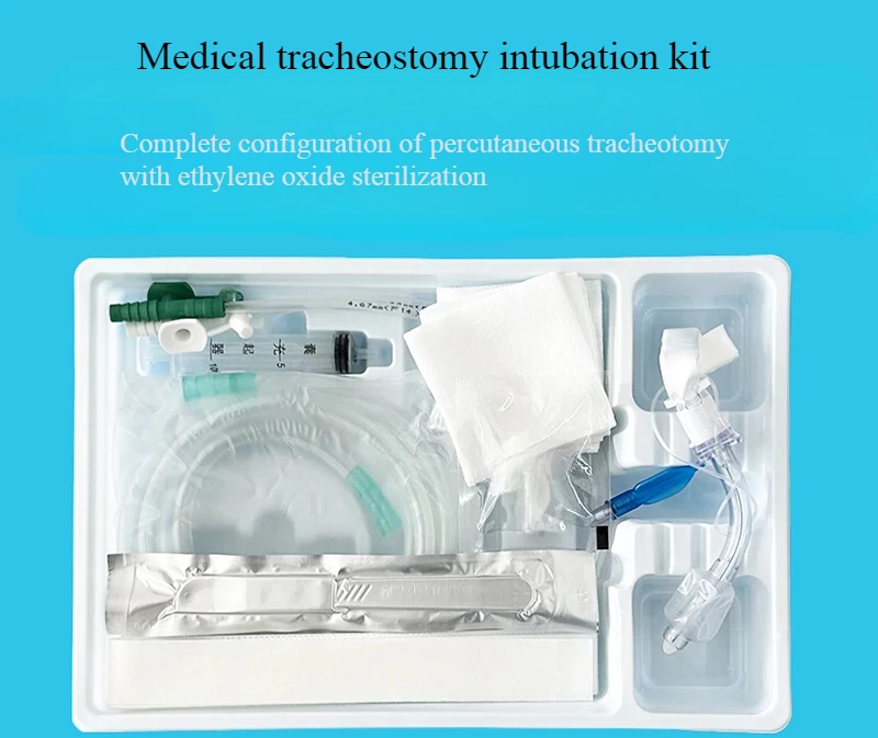 Medical Disposable Sterile Tracheostomy Intubation Kit Percutaneous Air Incision Kit First Aid Artificial Airway Suction