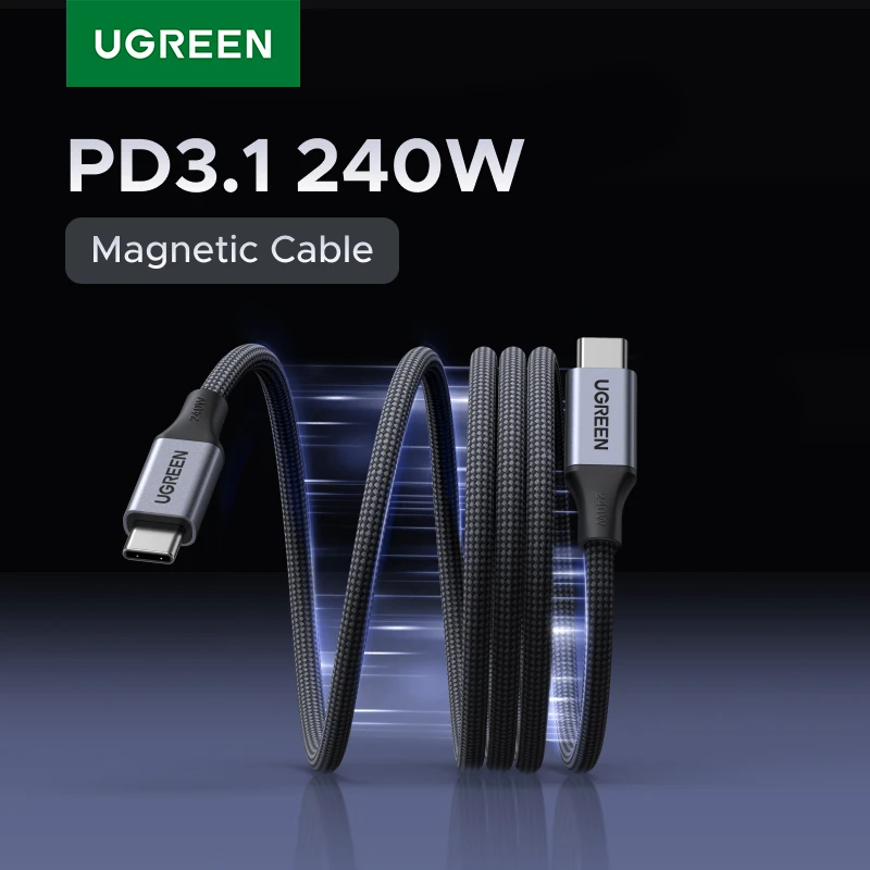 Ugreen Cabo USB-C Magnético 240W PD3.1 Trançado