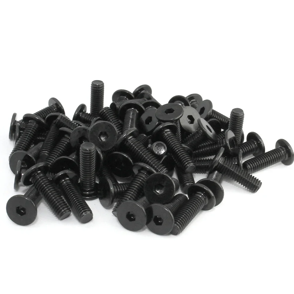 5-50pcs Black 304 Stainless Steel M1.4 M1.6 M2 M2.5 M3 M4 M5 M6 M8 Hex Socket Ultra Thin Super Low Flat Head CM Allen Cap Screw