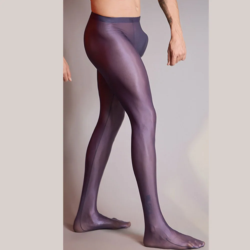 Pants Trousers Ultra-thin Shiny Breathable High Elasticity Leggings Long Pants See Through Sexy Sheer Trousers