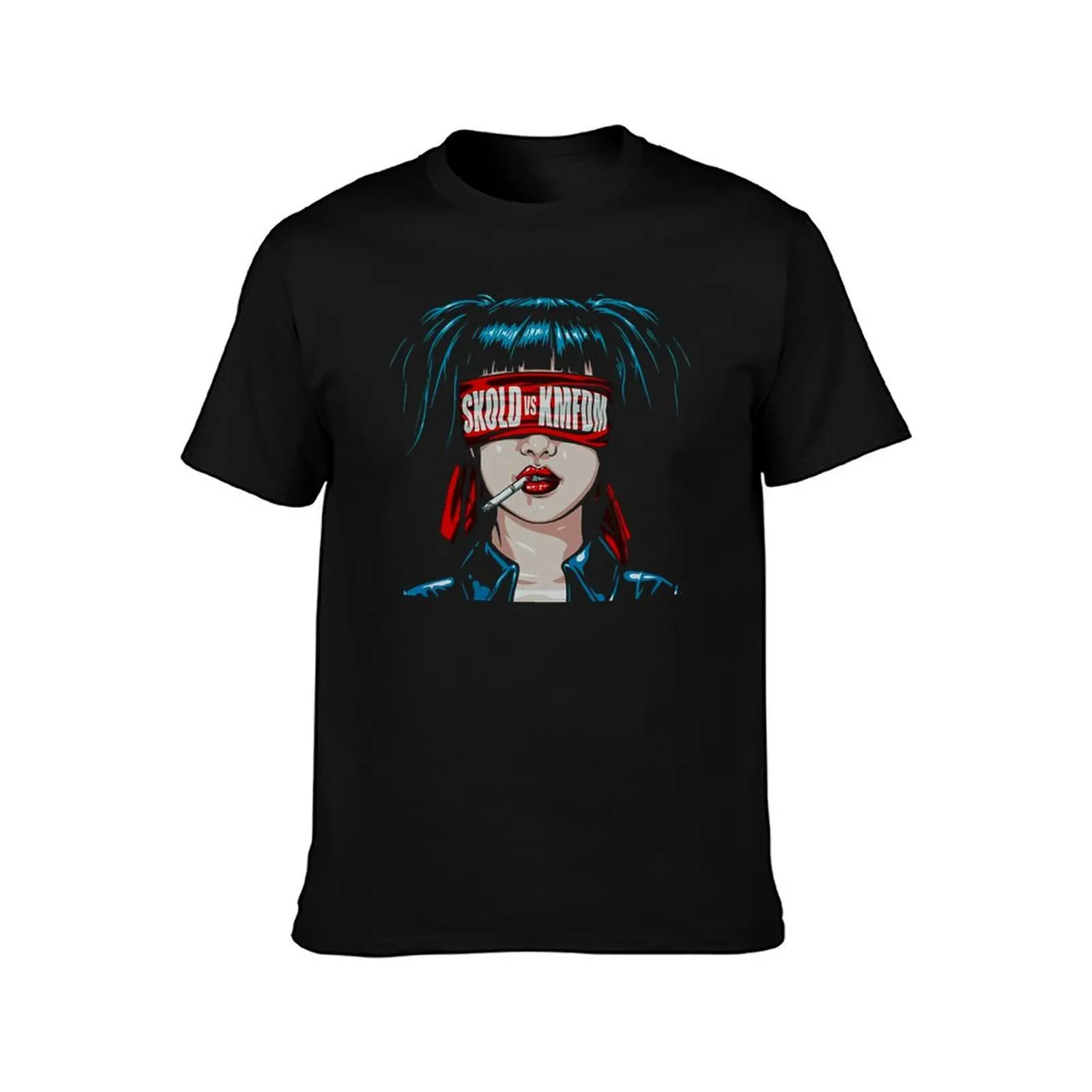 Kmfdm T-Shirt Summer Casual Cotton Tee Oversized Streetwear Tops Vintage Graphic Print Loose Fit Short Sleeve 100% Cotton