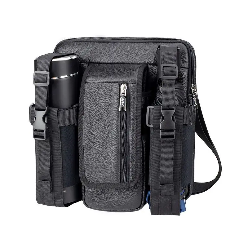 Men's shoulder crossbody bag, large capacity mobile phone compartment casual bag